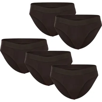 Slipy 5PACK pánské slipy Nedeto černé (5NDTS001) XL Možnost vrácení zboží ZDARMA do 120 dnů!