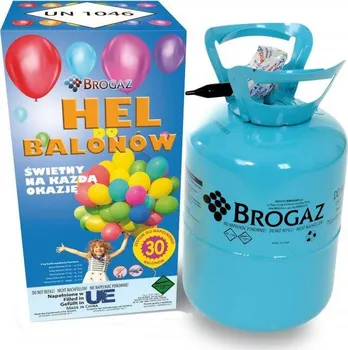 Helium do balónku Brogaz Helium do balónků 7l + 30 balónků
