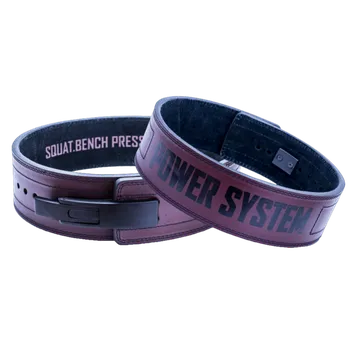 Opasek na cvičení Power System Fitness opasek s přezkou Full Power 3810 červený - XL