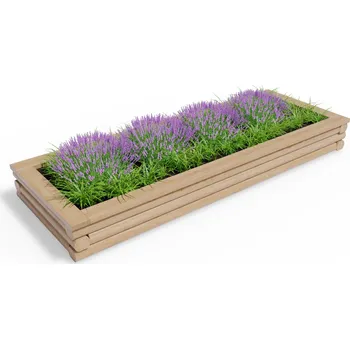 Vyvýšený záhon Vyvýšený dřevěný záhon 90 x 250 cm, výška 27,5 cm, obdélníkový