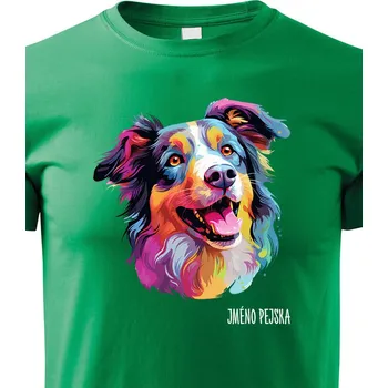 Chlapecké tričko Dětské tričko Kolie, Barva Zelená, Velikost 122 cm/6 roků, Canvas Dětské tričko 2443