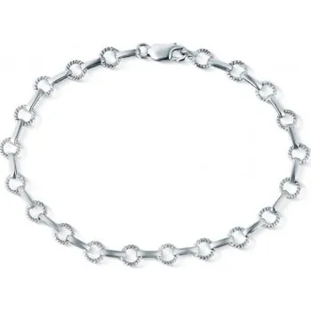 Náramek Luxur, Moderní náramek Claudia z bílého zlata, délka: 18 cm, 6890052-0-18-0