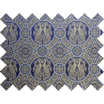 HEDVA ČESKÝ BROKÁT Vzorek brokátu 5x10cm 160 51323 PÁVI modrá | 65