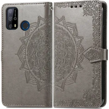 Pouzdro na tablet VSECHNONAMOBIL 38671 ART Peňaženkový kryt Oukitel C23 Pro ORNAMENT šedý