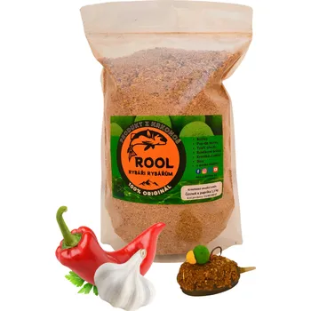 Návnadová surovina ROOL Vnadící krmítková směs česnek x paprika 1,5 KG