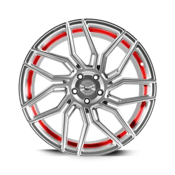 Alu kolo Barracuda DRAGOON stříbrná / červený lem 8,5×19" 5×108 ET 40