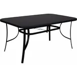 Springos Zahradní stůl 150x90 cm TOSCANA BLACK černý