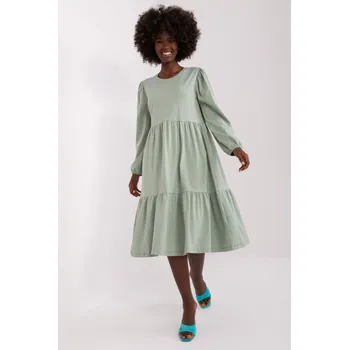 Dámské šaty RUE PARIS Bavlněné šaty Noa pistáciové Velikost: XL