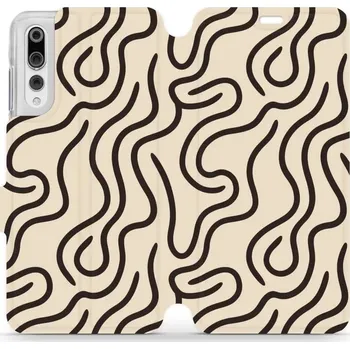 Pouzdro na mobilní telefon Flipové pouzdro Mobiwear - Huawei P20 Pro - VA60S Linky (Knížkové flip pouzdro, obal, kryt na mobil Huawei P20 Pro - VA60S Linky, materiál Umělá kůže + TPU - ochrana 360°, stojánek, silikonová vanička, magnetické zavírání)