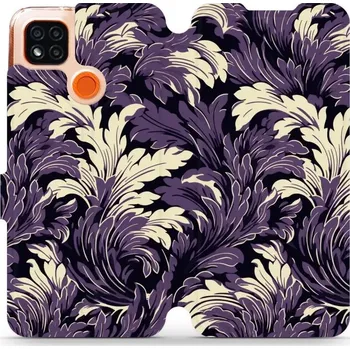 Pouzdro na mobilní telefon Flipové pouzdro Mobiwear - Xiaomi Redmi 9C - VA46S Fialové rostliny (Knížkové flip pouzdro, obal, kryt na mobil Xiaomi Redmi 9C - VA46S Fialové rostliny, materiál Umělá kůže + TPU - ochrana 360°, stojánek, silikonová vanička, magnetické zavírání)