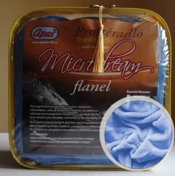 Prostěradlo Mikroplyšové prostěradlo APEX 90x200cm - Modré