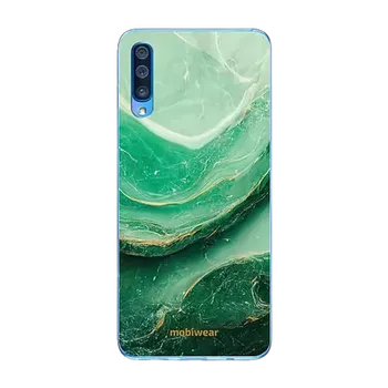 Pouzdro na mobilní telefon Silikonové pouzdro Mobiwear na mobil Samsung Galaxy A70 - B008F Zelený mramor - VÝPRODEJ (Silikonové pouzdro, obal, kryt Mobiwear na mobilní telefon Samsung Galaxy A70 - B008F Zelený mramor)