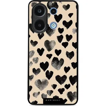 Pouzdro na mobilní telefon Lesklý kryt Mobiwear Glossy - Xiaomi Redmi Note 13 4G - GA51G Černá srdíčka (Prémiové lesklé pouzdro, obal, kryt Mobiwear Glossy na mobil Xiaomi Redmi Note 13 4G - GA51G Černá srdíčka, materiál Plast + TPU silikon - krytí po všech stranách, neošoupatelný)