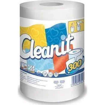 Podlahový mycí stroj Papírové utěrky "CLEANIT 300", bílá, 2-vrstvé, role, LUCART