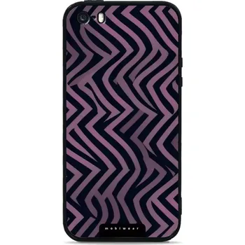 Pouzdro na mobilní telefon Lesklý kryt Mobiwear Glossy - Apple iPhone 5 / 5S / SE - GA55G Fialové klikyháky (Prémiové lesklé pouzdro, obal, kryt Mobiwear Glossy na mobil Apple iPhone 5 / 5S / SE - GA55G Fialové klikyháky, materiál Plast + TPU silikon - krytí po všech stranách,)
