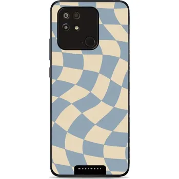 Pouzdro na mobilní telefon Lesklý kryt Mobiwear Glossy - Xiaomi POCO C40 - GA59G Modrá a béžová šachovnice (Prémiové lesklé pouzdro, obal, kryt Mobiwear Glossy na mobil Xiaomi POCO C40 - GA59G Modrá a béžová šachovnice, materiál Plast + TPU silikon - krytí po všech stranách,)