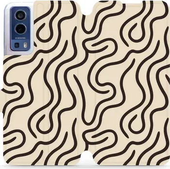 Pouzdro na mobilní telefon Flipové pouzdro Mobiwear - Vivo Y52 5G / Y72 5G - VA60S Linky (Knížkové flip pouzdro, obal, kryt na mobil Vivo Y52 5G / Y72 5G - VA60S Linky, materiál Umělá kůže + TPU - ochrana 360°, stojánek, silikonová vanička, magnetické zavírání)