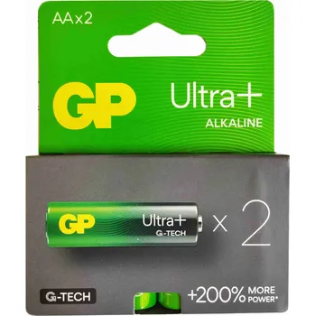 Pohon brány Gold Peak Tužkové baterie GP ULTRA PLUS, velikost AA, LR6, 1,5 V, balení po 2 ks