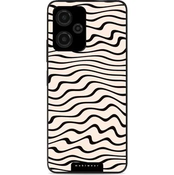 Pouzdro na mobilní telefon Lesklý kryt Mobiwear Glossy - Xiaomi Redmi Note 12 5G - GA62G Vlnky na béžové (Prémiové lesklé pouzdro, obal, kryt Mobiwear Glossy na mobil Xiaomi Redmi Note 12 5G - GA62G Vlnky na béžové, materiál Plast + TPU silikon - krytí po všech stranách,)