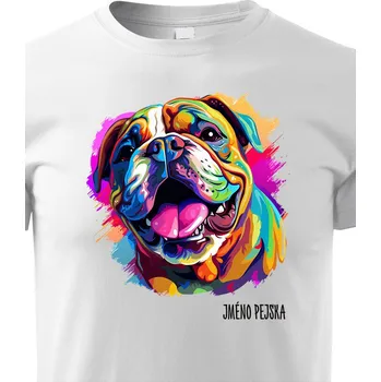 Chlapecké tričko Dětské tričko Anglický buldok, Barva Bílá, Velikost 158 cm/12 roků, Canvas Dětské tričko 2436