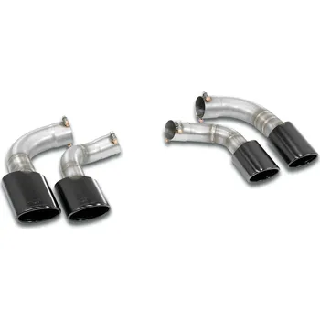 Koncovka výfuku Sada 4 koncovek výfuku – levá-pravá 120x80 mm "Gun Metal Grey" (barva kovová šedá) Supersprint 442437