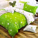 Sendia 6-dílné francouzské povlečení hvězdy křiklavě zelené