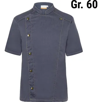 Gastro oděv G.Gastro KARLOWSKY | Rondon s krátkým rukávem v džínovém stylu - vintage černý - velikost: 60