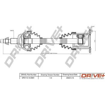 Poloosa kola Hnací hřídel Dr!ve+ DP2110.10.0081