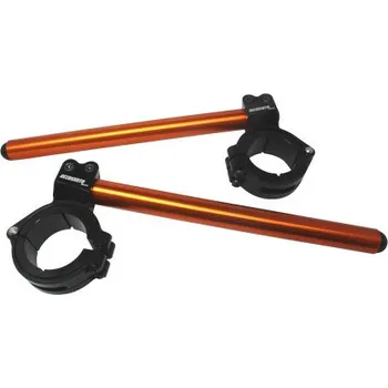 Adjustable clip-ons ACCOSSATO inclination from 6Â° to 10Â° with inner ring, orange CP001N-51-O