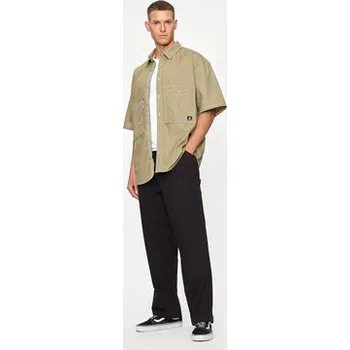 Pánská košile Converse Košile M Wordmark Utility Shirt 10026433-A02 Khaki Regular Fit L