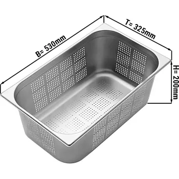 Dóza na potraviny G.Gastro GN nádoba perforovaná 1/1 - hloubka 200 mm