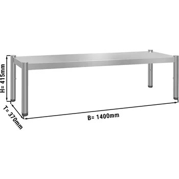 Vinotéka G.Gastro Nástavný regál PREMIUM 1,4 m - s 1 policí vysokou 0,4 m