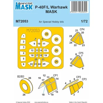 Plastikový model 1/72 Mask for P-40F/L Warhawk (SP.HOBBY)