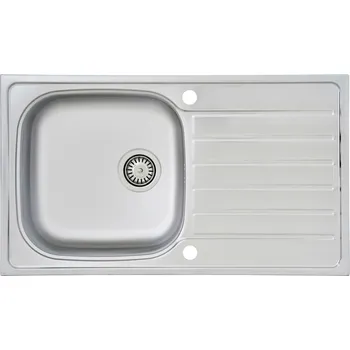 Nerezový dřez Respekta Vestavný dřez Dallas, 860 × 500 × 175 mm, stříbrný