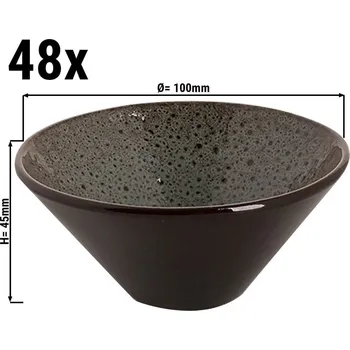 G.Gastro (48 Kusů) TURKEY - Miska - Ø 10 cm 100 ml - hnědá / modrá