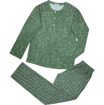 Dámské pyžamo Dámské pyžamo 104/085 zelené se vzorem - Karol 4XL