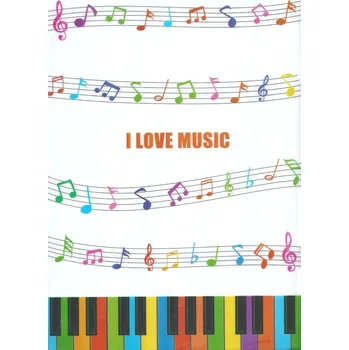 AB Production Složka plastová A4 L I LOVE MUSIC