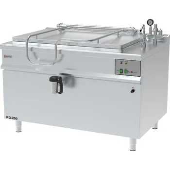 Parní hrnec Gastro Haal Plynový varný kotel hranatý 200l - analogové ovládání