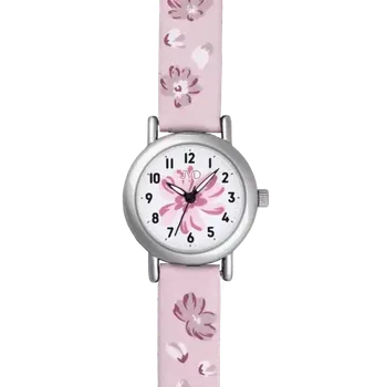Hodinky JVD Dětské dívčí růžové květinové hodinky JVD J7226.2 ( )
