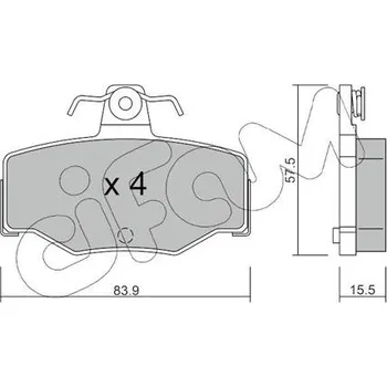 Brzdová destička Sada brzdových destiček, kotoučová brzda CIFAM 822-199-0