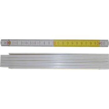 metr Stabila metr skládací 2m dřevěný, žluto-bílý, serie 700, typ 717