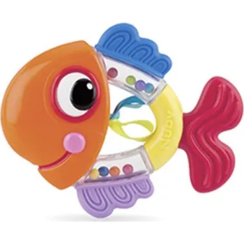 Výuková hračka NUBY Chrastítko s kousátkem rybka, 3m+