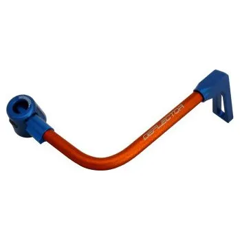 Lever guard ACCOSSATO with orange hose and joint right, aluminium DE001-043-TP-12