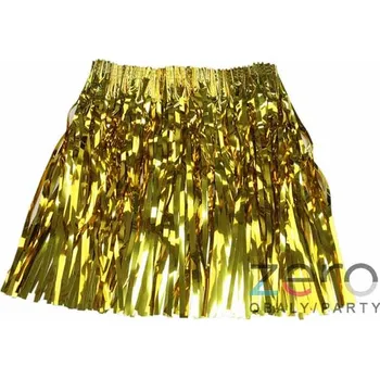 Karnevalový doplněk Sukně fóliová 40 cm - zlatá