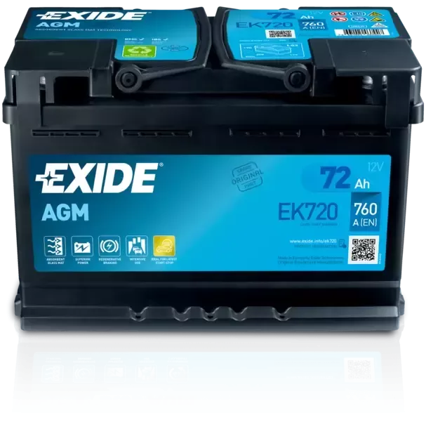 EXIDE Startovací baterie AGM EX EK720