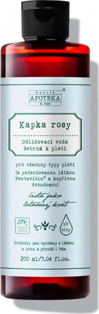 Havlíkova apotéka Kapka Rosy odličovací voda 200 ml