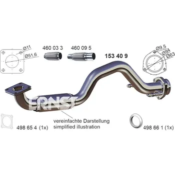 Výfuková trubka Výfuková trubka ERNST 153409