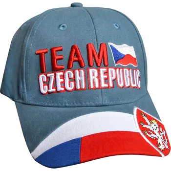 Pokrývka hlavy Kšiltovka šedivá TEAM CZECH REPUBLIK Barva: steel gray