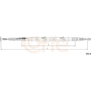 Autodíl Tažné lanko, parkovací brzda COFLE 431.4