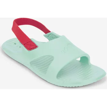 Pánská obuv DECATHLON Dětské sandálky k bazénu Slap 100 Basic 33/34 RŮŽOVÁ|ZELENÁ